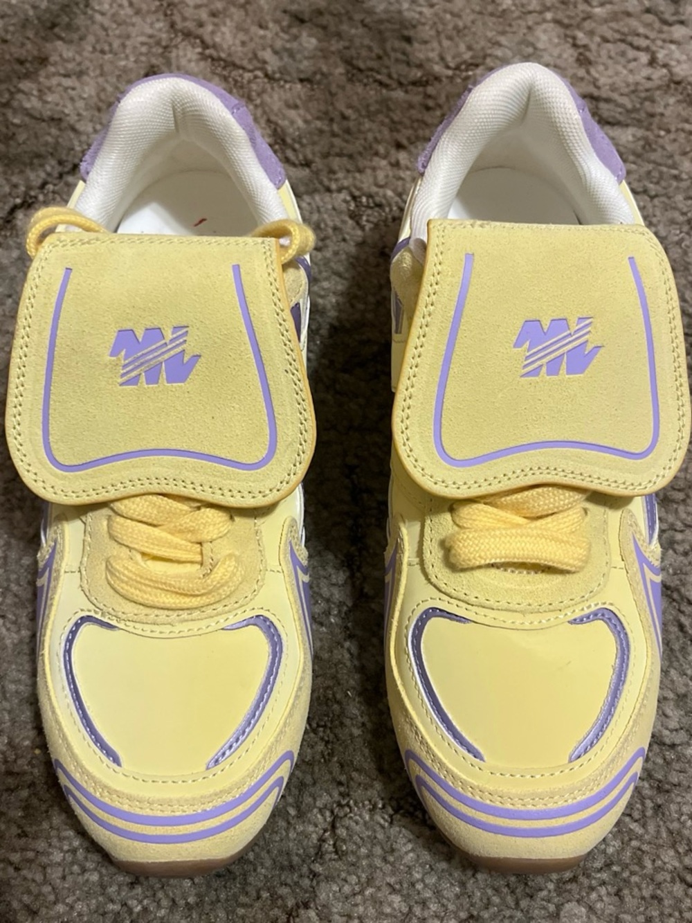Steve Madden Yellow and Lavender Sneakers